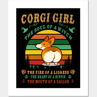 Corgi Girl - Witch - Lioness - Hippie - Sailor (86) Posters and Art